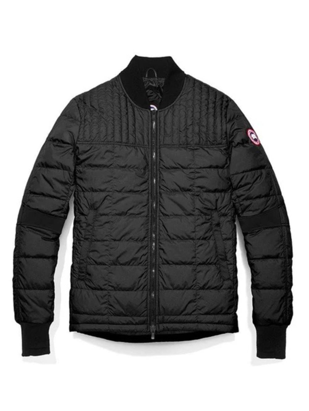 Canada Goose Black Quilted Puffer Bomber Jacket